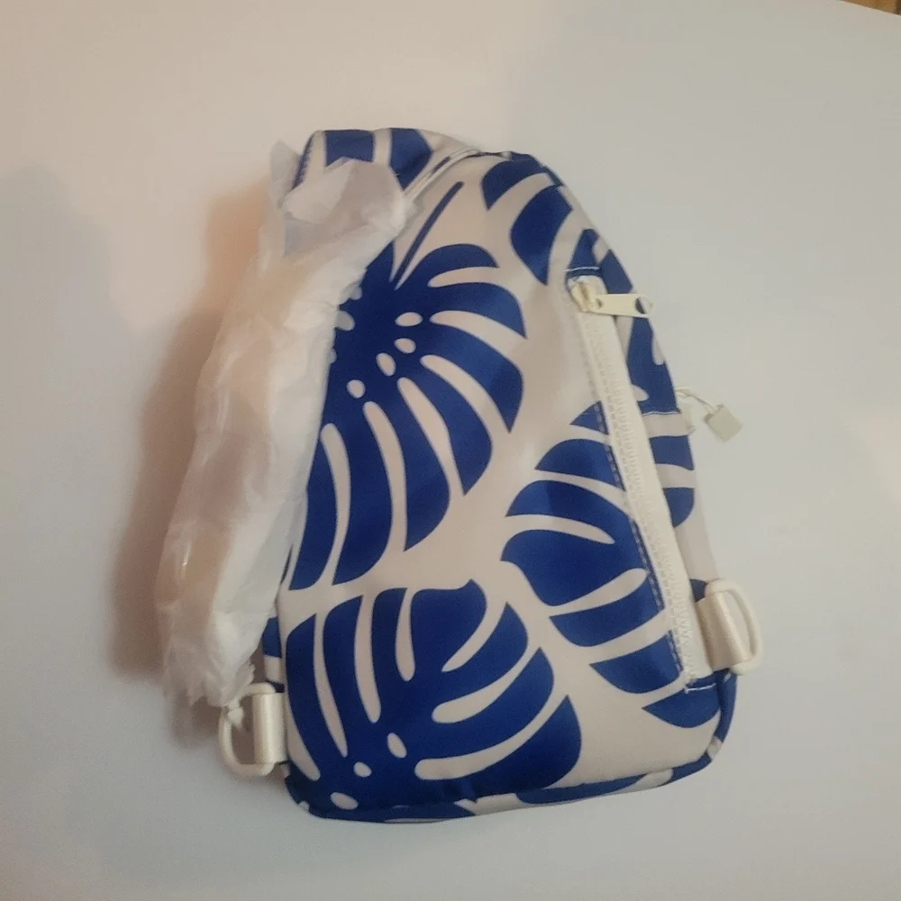 GOGO | Ava Sling Bag in Blue and White Print New With Tags Boho‎ Chic Travel Bag